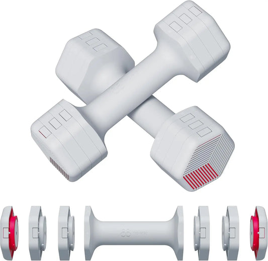 Adjustable Dumbbells Set 2 lb 3lb 4lb 5lb Free Weights Set for Home Gym Equipment Workouts Strength Training for Women Men