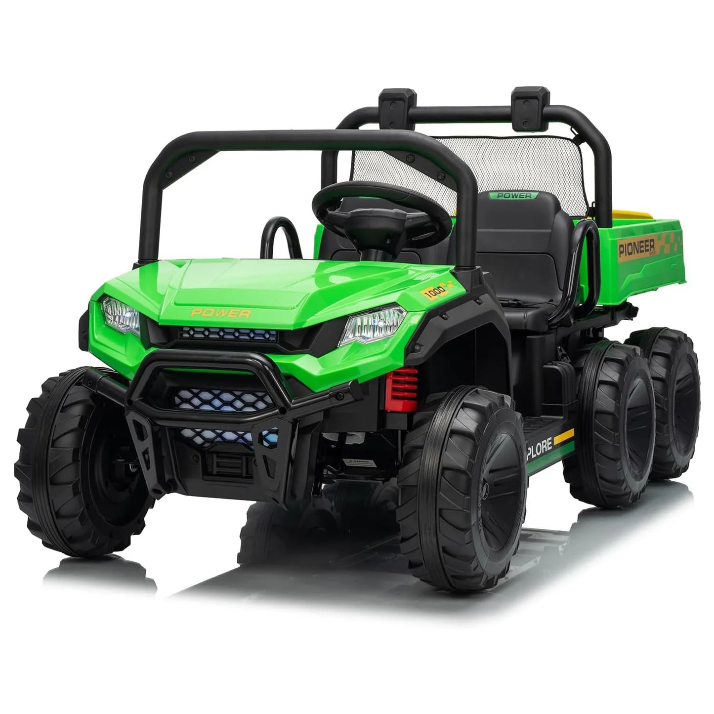 24V 4WD Electric Dump Truck for Kids Boys Girls 2-Seater Ride-on Toy with Parent Remote Control,Music Player, Off-Road Vehicle