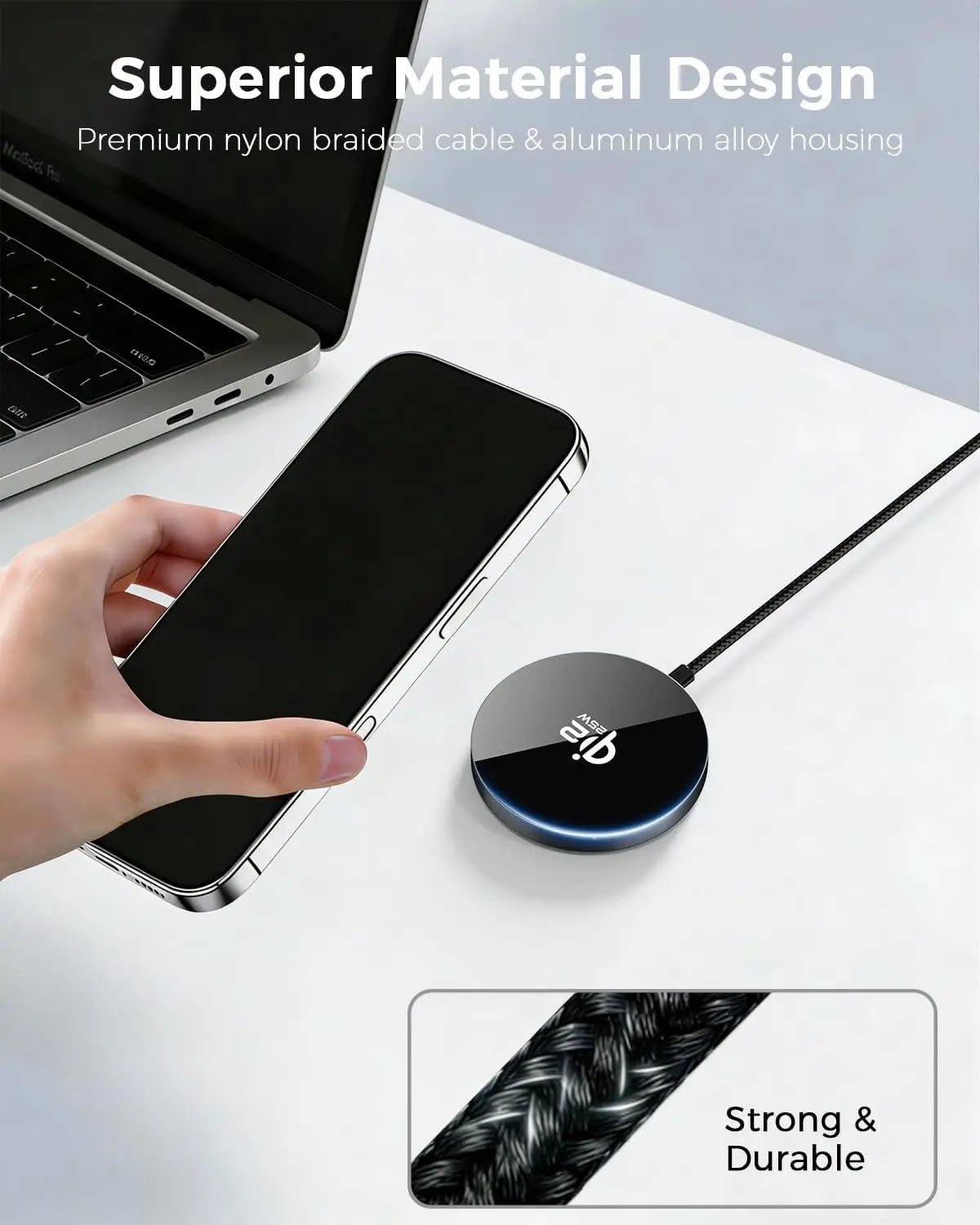 25W Magnetic Wireless Charger, Qi2.2 Fast Charging Pads with Kickstand, MagSafe Compatible for iPhone 17/16/15/14 Series & AirPods, Samsung S26/S25, Google Pixel, 2 Pack